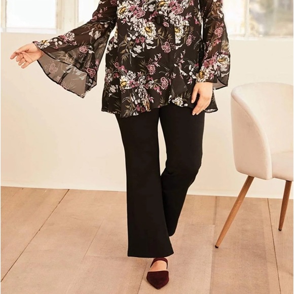 Cool Roaman's Women's Plus Size Bootcut Ultimate Ponte Pant Stretch Knit - Picture 9 of 9